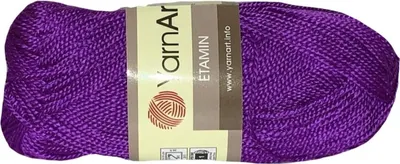 Produktbild von YarnArt Etamin 431 – Hochwertiges Häkelgarn in Violett – Fein, Stark & Ideal für Amigurumi und Filethäkeln