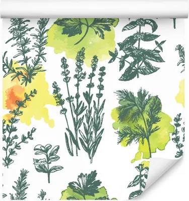 Produktbild von 10m VLIES TAPETE Rolle Blumen Lavendel Blätter Natur Pflanzen XXL