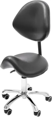 Produktbild von Famanu Zadelkruk Ergonomisch mit Rückenlehne - Schwarz