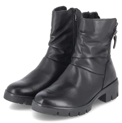 Imagen del producto de Botines de mujer Beliana modelo MOLLY 04, color negro, confeccionados en cuero liso, talla 37