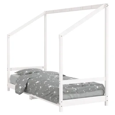 Image de vidaXL Lit d'enfant blanc 80x200 cm pin massif