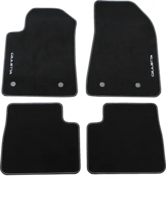 Produktbild von Original Alfa Romeo Fußmatten Automatten Velour Logo Weiß Giulietta 71807992