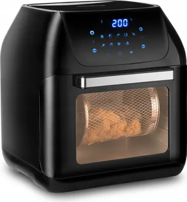 Fettfreie Schwarze Luftfriteuse Xxl 12L 1500W Mit Lcd-Anzeige