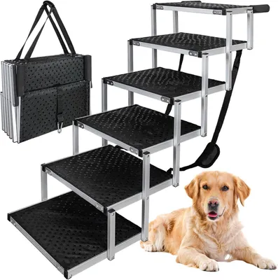 Produktbild von Auswahl Hunderampe für Auto, Aluminium, Hunde Rampe, Hundetreppe, SUV, rutschfest, Belastbarkeit 50 kg, 70 kg, 90 kg oder 150 kg