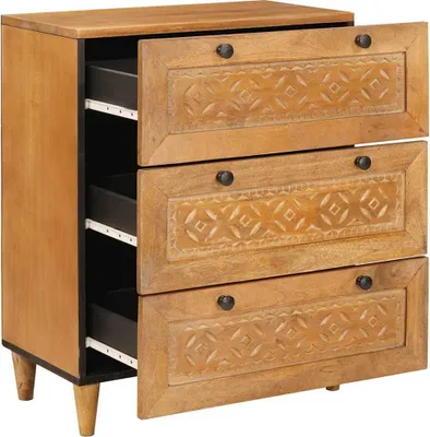 Produktbild von vidaXL Sideboard Hellbraun 60 x 33 x 75 cm massives Mangoholz