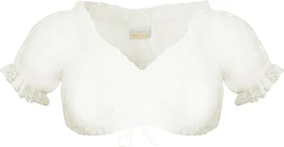 Produktbild von Pierre Marcel Transparente Damen Carmen Dirndlbluse Mila mit Spitze - Creme Größe: 40