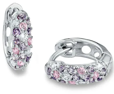 Immagine prodotto di orecchini a cerchio in argento 925 per bambine con zirconi di Princess Lillifee