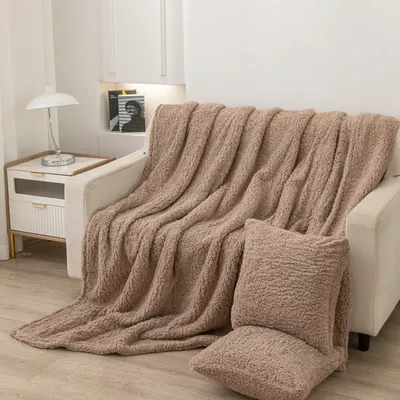 Zdjęcie produktu dla Koc mikrofibrowy 80x160 cm "DREAMY BRĄZ" z certyfikatem Oeko-Tex, antyalergiczny,