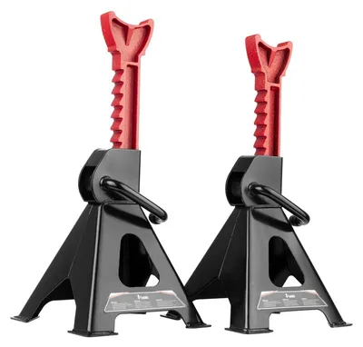 Immagine prodotto di Set cavalletti di sostegno per veicoli, capacità di carico 3 tonnellate,kit 2 cavalletti di supporto,colonnetta di sostegno professionale, Redats