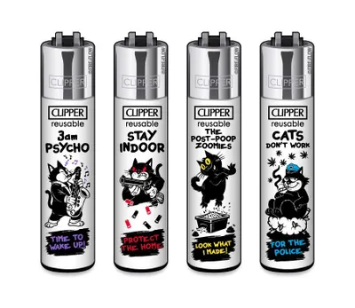 Produktbild von Clipper Feuerzeug 4er Set FFX Catz
