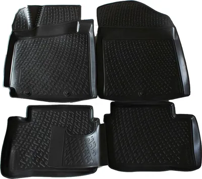 Produktbild von J&J AUTOMOTIVE | 3D Automatten Gummi Matten Gummifußmatten TPE Passend Für Kia Picanto 2011-2017, Schwarz, Anti-Rutsch, Allwettermatten, Passgenaue, Hohes Rand