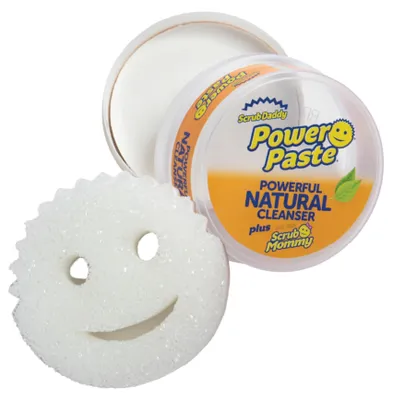 Produktbild von Scrub Daddy Power Paste Universalstein Putzmittel Set - Backofenreiniger für Glas, Metall, Kochfeld - natürlicher Putzstein, Universalreiniger mit Scr