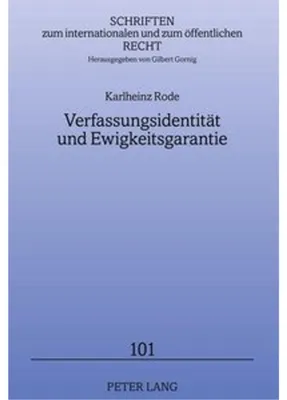 Obrázok produktu pre Verfassungsidentität und Ewigkeitsgarantie