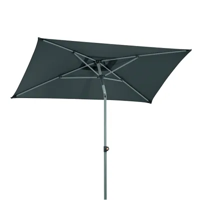 Produktbild von Schneider Sonnenschirm LUMI 210 x 130 cm – höchster UV-Schutz, höhenverstellbar, Metall-Knicker, air-vent,  Balkonschirm rechteckig, anthrazit
