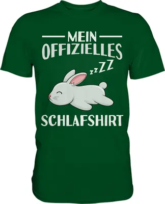 Produktbild von Offizielles Schlafshirt Nachthemd Schlafanzug Pyjama Hase T-Shirt – Bottle Green / S