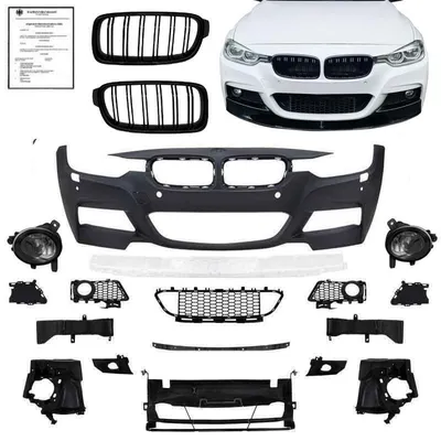 Produktbild von Stoßstange vorne Nebelscheinwerfer Kühlergrill Set paßt für BMW 3er F30 F31 Limousine Touring