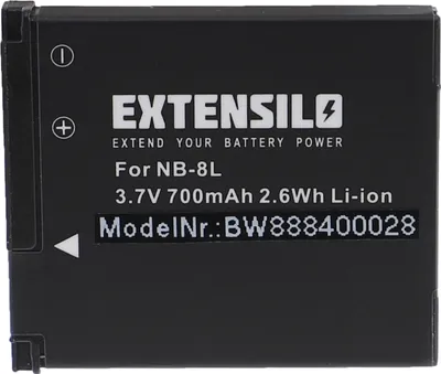 Produktbild von EXTENSILO Akku Ersatz für Canon NB-8L für Kamera (700 mAh, 3,7 V, Li-Ion)
