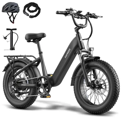 Produktbild von E-Bike mit 720 Wh Akku, 80 km Reichweite, Alu-Rahmen, Tiefer Einstieg & Shimano 7-Gang, Schwarz