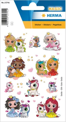 Produktbild von HERMA Princess Sweetie & Friends, 14 Stück(e), Mehrfarbig