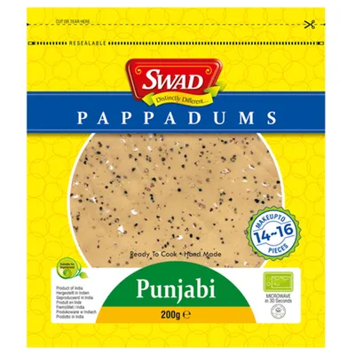 Produktbild von Swad Punjabi Papadum mit schwarzem pfeffer 200 g