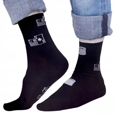 Produktbild von YOCLUB Herren Sportsocken mit Kartenmotiv AS Größe 43-46
