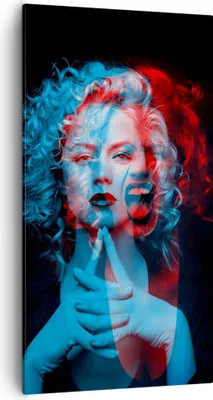 Produktbild von Bild auf Leinwand - Leinwandbild - Einteilig - Schwarz Frau Emotionen - 55x100cm - Wand Bild - Wanddeko - Wandbilder - Leinwanddruck - Bilder - Wanddekoration - Leinwand bilder - PA55x100-4472