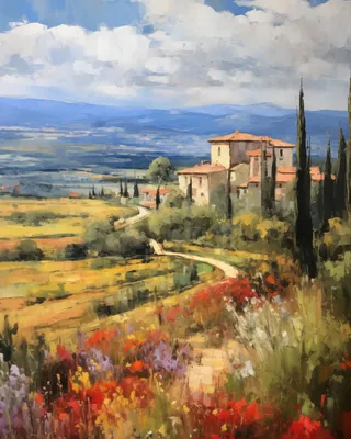 Immagine prodotto di Poster 40x50cm Vedute mattutine toscane