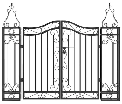Produktbild von Gartentor, Schmiedeeisen, Elegantes Design, schwarz
