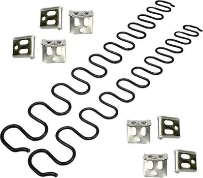 Obrázek produktu pro Náhradní pružiny pro pohovku 559 cm - Sada 2 kusů - S 8 klipy ve tvaru S - Průměr 40 mm - Sada na opravu pružin pohovky