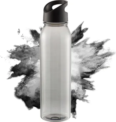 Obrázok produktu pre Active 'Wave' fľaša na pitie - 650 ml fľaša na vodu - robustná fľaša na pitie pre deti a dospelých - transparentná čierna/čierna