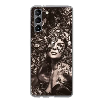 Produktbild von MuchoWow® Handyhülle Schutzhülle Hülle für Samsung Galaxy S21 Frau - Tiere - Pflanzen Silikon Softcase Handy Hülle - Softcase