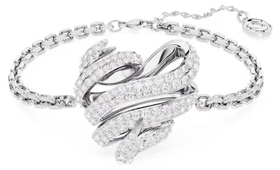 Produktbild von Swarovski Damen Armband Herz Hyperbola Weiß Rhodiniert 5652789
