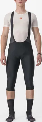 Zdjęcie produktu dla CASTELLI Krótkie spodenki kolarskie z szelkami - ENTRATA 2 3/4 - Czarne 3XL