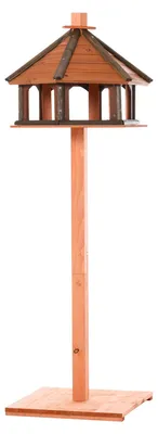 Productafbeelding van Vogelhuis Ø52x130cm, vogelvoerhuis, hout, vogelvilla, standaard (natuurlijk)