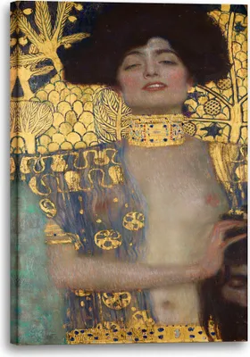 Produktbild von Leinwandbild (70x100cm): Gustav Klimt - Judith I (1901), echter Holz-Keilrahmen inkl. Aufhänger, handgefertigt in Deutschland