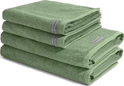 Produktbild von Ross Selection 2 X Handtuch 2 X Duschtuch im Set 540 g/m² für besonders hohe Saugfähigkeit und Komfort, Vielseitige Farboptionen für jeden Einrichtungsstil, Hochwertige gewebte Bordüre für elegantes Design