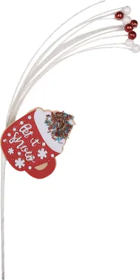 Zdjęcie produktu dla Dekoracja świąteczna Clayre & Eef 45 cm czerwony plastik