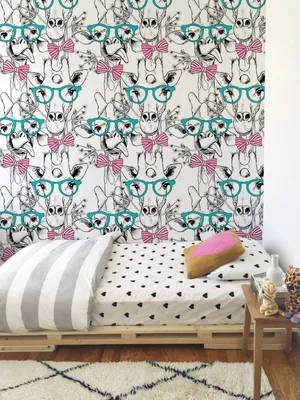 Produktbild von Coloray Fototapete 360x250 cm Latextapete Magicstick - Hipster Giraffe Süß.