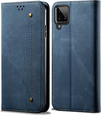 Obrázek produktu pro Galaxy A12 5G Pouzdro, Kožené Peněženkové Pouzdro s Magnetickým Uzavíráním a Stojánkem pro Samsung Galaxy A12 5G modré