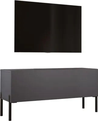 Produktbild von TV-Schrank : Anthrazit mit Beinen in Schwarz, 100 x 52 x 32 cm