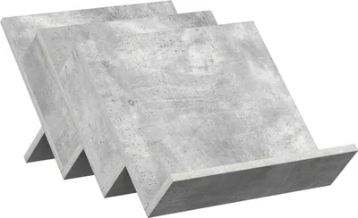 Obrázok produktu pre Regál na časopisy s poličkou Betónová šedá 53 x 40 x 28,5 cm