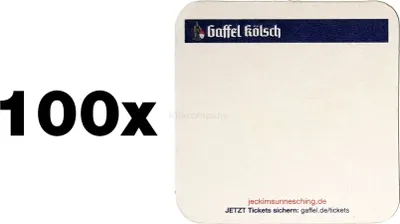 Produktbild von Gaffel Kölsch Bierdeckel / Untersetzer - 100 Stück Verschiedene Muster