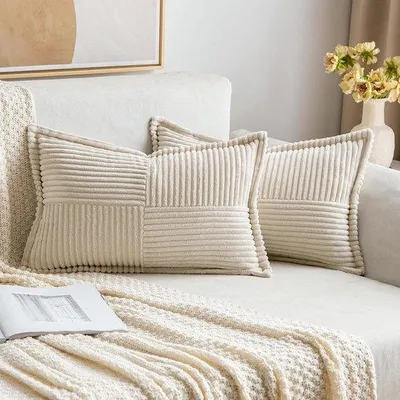 Produktbild von Kissenbezug, Dekorativ – Kissenbezug, weich, Set für Sofa und Schlafzimmer, Dekoration, 30 x 50 cm / 2 Stück
