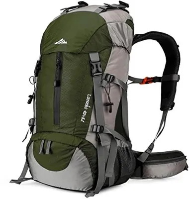 Produktbild von Famanu Wanderucksack 50L - Leicht, wasserdicht, mit Regenhülle - Grün