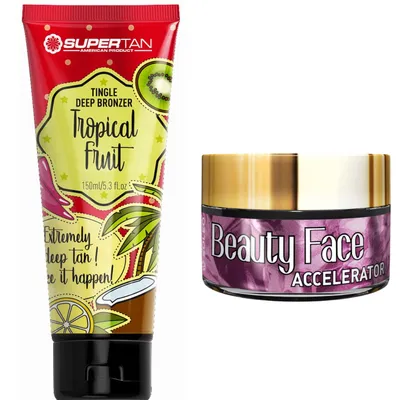 Image de Supertan fruits tropicaux + verre de beauté