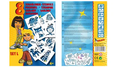 Produktbild von Amewi BloPens Schablonen Set L Sweeties / Girls