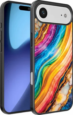 Produktbild von Geeignet für iPhone Air Telefon Fall mit Regenbogen Gold Marmor Print - TPU Backcover Fall Regenbogen Gold Marmor Design - Smartphonica