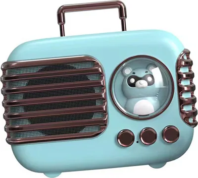 Image de Mignonne enceinte Bluetooth Retro Mini Luggage Mini Speaker Creative Vintage Lovely Small Speaker Green