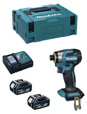 Imagen del producto de Atornillador de Impacto MAKITA DTD173RTJ (2 x 5,0 Ah + DC18RC + MAKPAC 2)