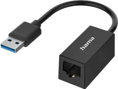 Produktbild von Hama 00300024, USB Typ-A, RJ-45, Männlich, Schwarz, Männlich, Weiblich